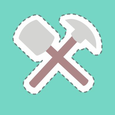 Çıkartma Araçları, Satır Kesimi - Basit illüstrasyon, Parmak İzleri, Duyurular, Etkinlikler İçin İyi