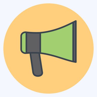 Simge El Sözcüsü - Renk Eşi Biçimi - Basit illüstrasyon, Yazdırma İçin İyi, Duyurular, Etc