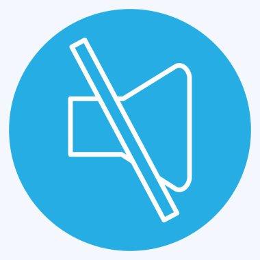 Simge Sessizliği - Mavi Gözler Biçimi - Basit illüstrasyon, Baskı İçin İyi, Duyuru, Etc