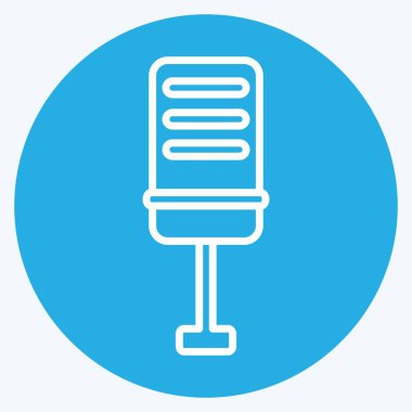 Simge Tablosu Mic - Mavi Gözler Biçimi - Basit illüstrasyon, Yazdırma, Duyurular, Etc