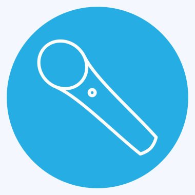 Simge Kablosuz Mikrofon - Mavi Gözler Biçimi - Basit illüstrasyon, Baskı İçin İyi, Duyurular, Etc