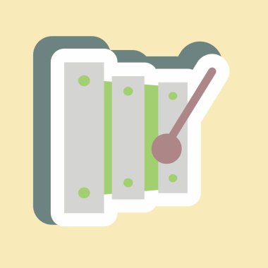 Etiket Ksilofon - Basit illüstrasyon, Baskılar, Duyurular, Etc İçin İyi