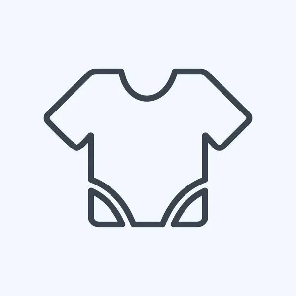 Icon Baby Shirt Line Style Απλή Απεικόνιση Σχεδιασμός Πρότυπο Διάνυσμα — Διανυσματικό Αρχείο