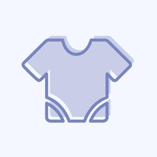 Icon Baby Shirt Two Tone Style Prosta Ilustracja Wektor Szablonu — Wektor stockowy
