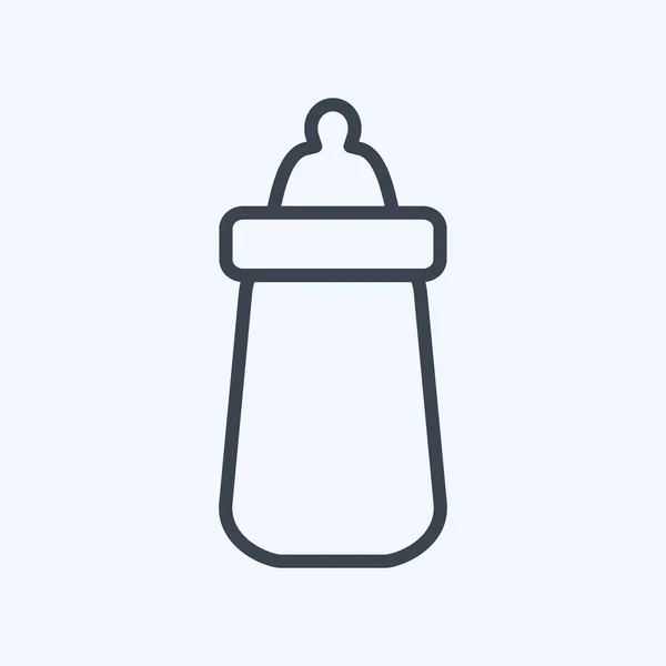 アイコンミルクボトル2 ラインスタイル シンプルなイラスト デザインテンプレートベクトル 印刷のための良い ポスター 情報グラフィック — ストックベクタ