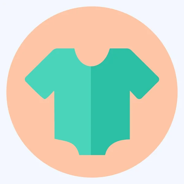 Camisa Icono Estilo Plano Ilustración Simple Diseño Vector Plantilla Bueno — Vector de stock