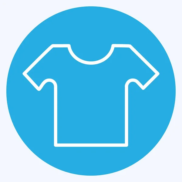 Icon Small Shirt Blue Eyes Style Simple Illustration Design Template — 图库矢量图片