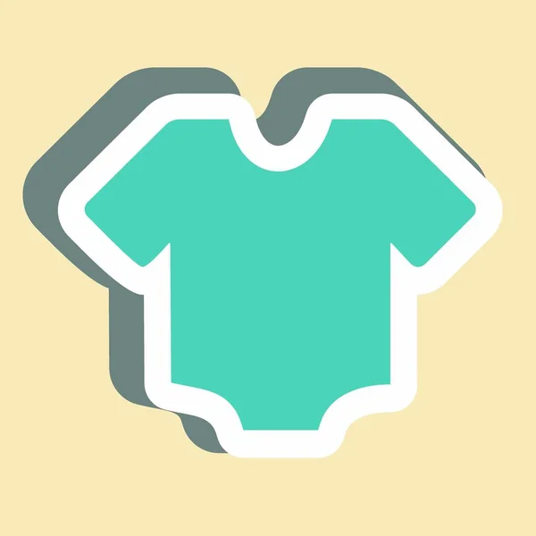 Sticker Shirt Ilustrasi Sederhana Desain Vektor Templat Bagus Untuk Cetak - Stok Vektor