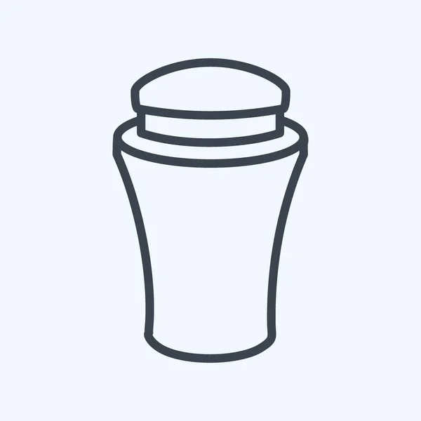 Icon Cream Bottle Line Style Simple Illustration Good Prints Announcements — 图库矢量图片