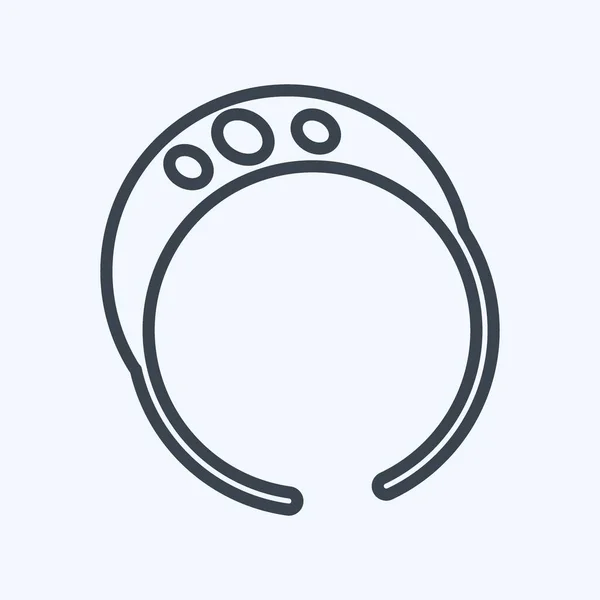 Bracelet Icône Style Ligne Illustration Simple Bon Pour Les Impressions — Image vectorielle
