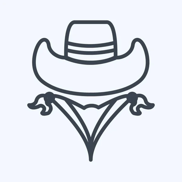 Icono Bandido Estilo Línea Ilustración Simple Bueno Para Impresiones Anuncios — Archivo Imágenes Vectoriales