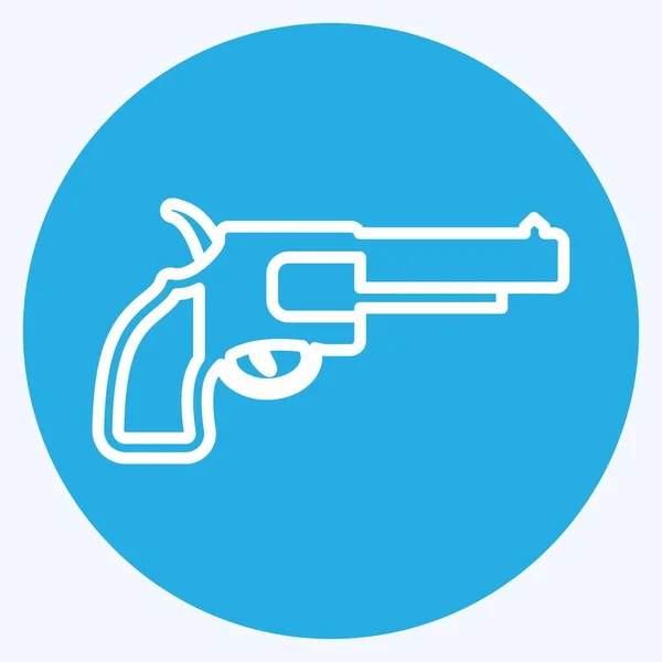 Іконка Револьвер Блакитних Очей Проста Ілюстрація Добре Друку Анонси Тощо — стоковий вектор