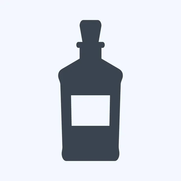 Icône Whiskey Glyph Style Illustration Simple Bon Pour Les Impressions — Image vectorielle