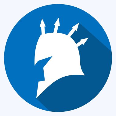 Simge Eski Yüz Maskesi - Uzun Gölge Biçimi - Basit illüstrasyon, Yazdırma, Duyuru, Etkin