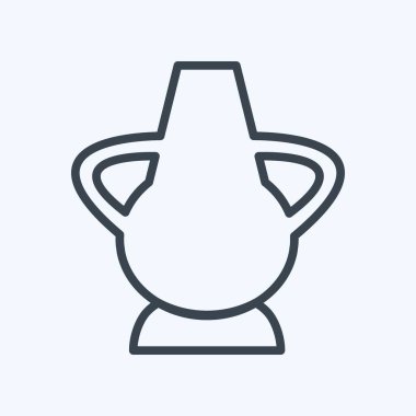 Simge Antikası Kavanozu - Satır Biçimi - Basit illüstrasyon, Baskı İçin İyi, Duyurular, Etc