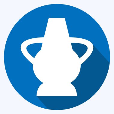 Simge Antikası Kavanozu - Uzun Gölge Biçimi - Basit illüstrasyon, Baskı İçin İyi, Duyuru, Etkin