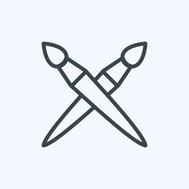 Simge Fırçaları - Satır Biçimi - Basit illüstrasyon, Parmak İzleri için İyi, Duyurular, Etc