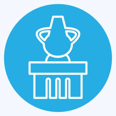 Ekrandaki Simge Kavanozu - Mavi Gözler Biçimi - Basit illüstrasyon, Yazdırma İçin İyi, Duyurular, Etc