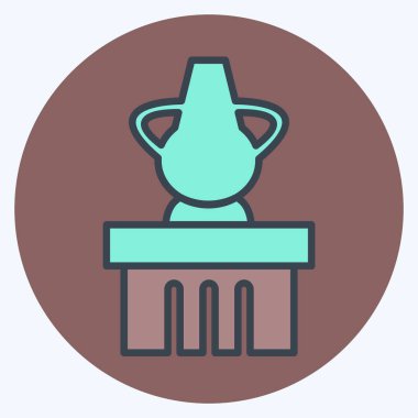 Ekranda Simge Jar - Renk Eşi Biçimi - Basit illüstrasyon, Yazdırma için İyi, Duyurular, Etc