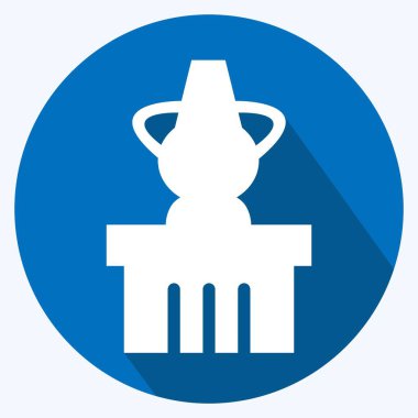 Ekrandaki Simge Kavanozu- Uzun Gölge Biçimi - Basit illüstrasyon, Yazdırma için İyi, Duyuru, Etc