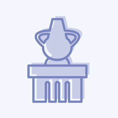 Ekranda Simge Kavanozu - İki Ton Biçimi - Basit illüstrasyon, Yazdırma İçin İyi, Duyurular, Etc