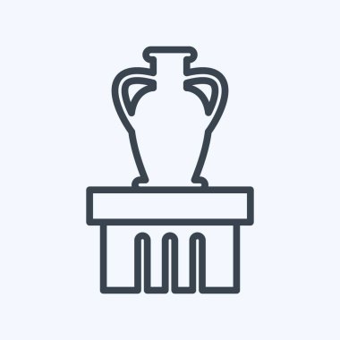 Simge Vazo Sergisi - Satır Biçimi - Basit illüstrasyon, Yazdırma, Duyurular, Etc