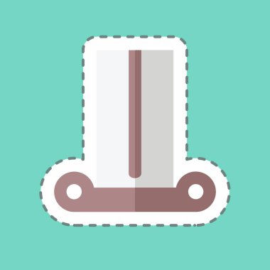 Çıkartma Sütunu, Satır Kesimi - Basit illüstrasyon, Parmak İzleri için İyi, Duyurular, Etc