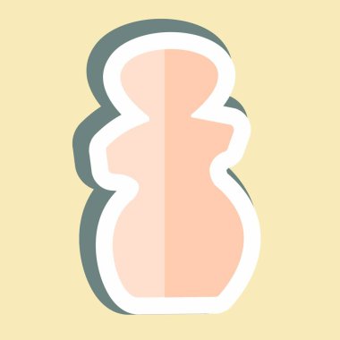 Etiket İnsan Heykeli - Basit illüstrasyon, Baskılar, Duyurular, Etnik