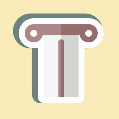 Çıkartma Sütunu - Basit illüstrasyon, Baskı İçin İyi, Duyurular, Etnik