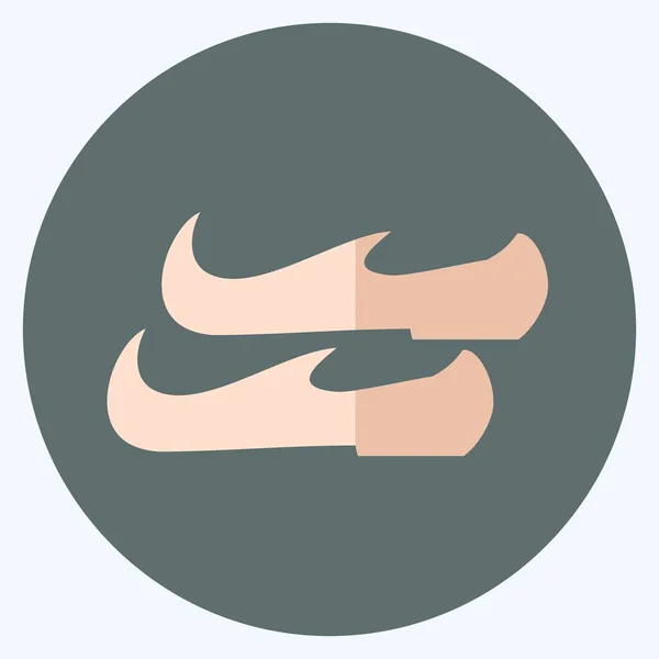 Icono Zapatos Árabes Estilo Plano Ilustración Simple Diseño Icono Vector — Vector de stock