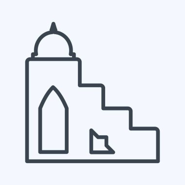 Simge Mimbar - Satır Biçimi - Basit illüstrasyon, Tasarım Simgesi vektörü, Yazdırma, posterler, reklamlar, duyurular, bilgi grafikleri vs..