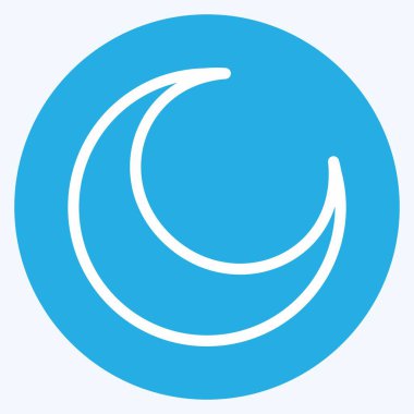 Simge Yeni Ay - Mavi Gözler Biçimi - Basit illüstrasyon, Tasarım Simgesi vektörü, Yazdırma, afişler, reklamlar, duyurular, bilgi grafikleri vs..