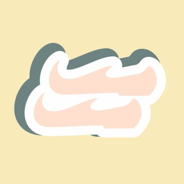 Etiketli Arapça Ayakkabılar - Basit illüstrasyon, Tasarım Simgesi vektörü, baskılar, posterler, reklamlar, duyurular, bilgi grafikleri vs..