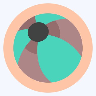 Simge Topu - Düz Biçim - Basit illüstrasyon, Tasarım şablonu vektörü, baskılar, posterler, reklamlar, duyurular, bilgi grafikleri vs..