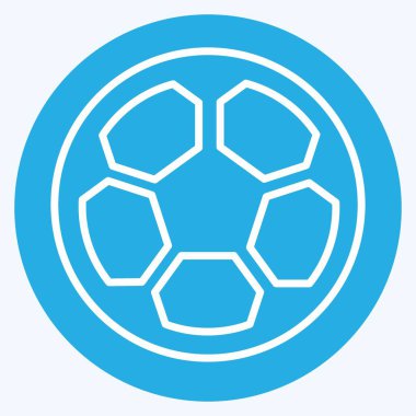 Simge Futbolu - Mavi Gözler Biçimi - Basit illüstrasyon, Tasarım şablonu vektörü, baskılar, posterler, reklamlar, duyurular, bilgi grafikleri vs..