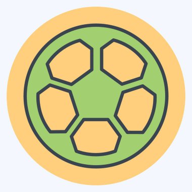 Simge Futbolu - Renk Eşleştirme Biçimi - Basit illüstrasyon, Tasarım şablon vektörü, baskılar, posterler, reklamlar, duyurular, bilgi grafikleri vs..