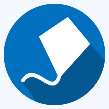 Simge Uçurtması - Uzun Gölge Biçimi - Basit illüstrasyon, Tasarım şablonu vektörü, baskılar, posterler, reklamlar, duyurular, bilgi grafikleri vs..