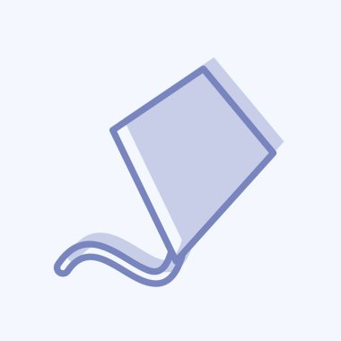 Simge Uçurtması - İki Ton Biçimi - Basit illüstrasyon, Tasarım şablonu vektörü, baskılar, posterler, reklamlar, duyurular, bilgi grafikleri vs..