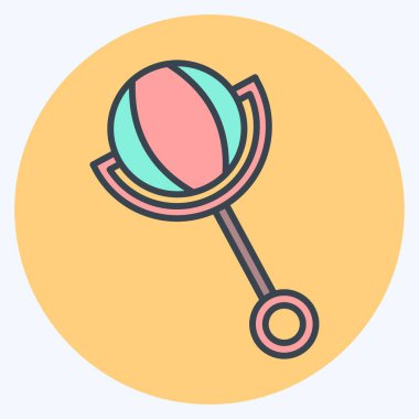 Simge Sallayıcı Oyuncak 2 - Renk Eşleştirme Biçimi - Basit illüstrasyon, Tasarım şablonu vektörü, baskılar, posterler, reklamlar, duyurular, bilgi grafikleri vs..