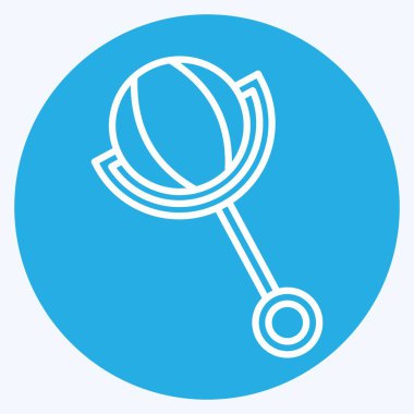 Simge Sallayıcı Oyuncak 2 - Mavi Gözler Biçimi - Basit illüstrasyon, Tasarım şablonu vektörü, baskılar, posterler, reklamlar, duyurular, bilgi grafikleri vs..