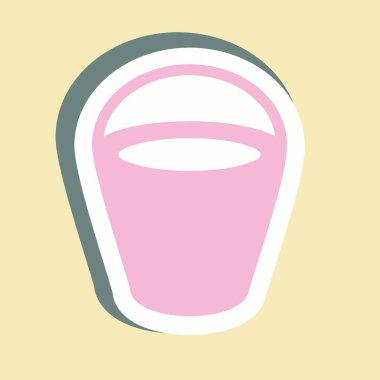 Çıkartma Kum Kovası - Basit illüstrasyon, Tasarım şablonu vektörü, baskılar, posterler, reklamlar, duyurular, bilgi grafikleri vs..