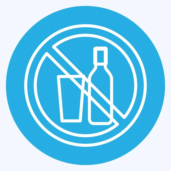 Icon Drinks Blue Eyes Style Simple Illustration Design Icon Vector — 스톡 벡터