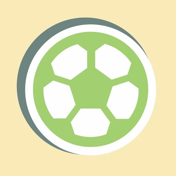 Sticker Football Illustration Simple Modèle Vectoriel Design Bon Pour Les — Image vectorielle