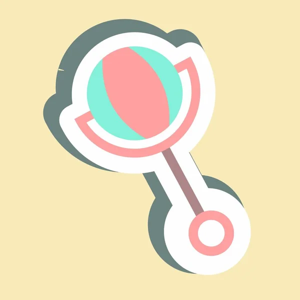 Sticker Shaker Toy Απλή Απεικόνιση Σχεδιασμός Πρότυπο Διάνυσμα Καλό Για — Διανυσματικό Αρχείο