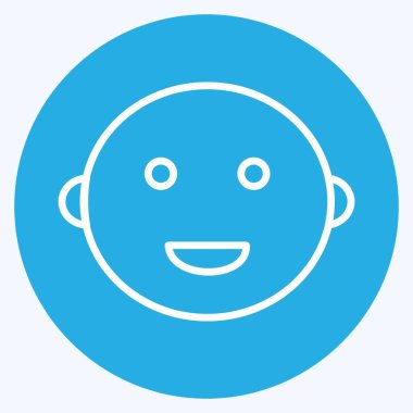 Simge Bebeği - Mavi Göz Biçimi - Basit illüstrasyon, Tasarım şablonu vektörü, baskılar, posterler, reklamlar, duyurular, bilgi grafikleri vs..