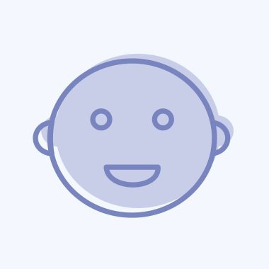 Simge Bebeği - İki Ton Biçimi - Basit illüstrasyon, Tasarım şablonu vektörü, baskılar, posterler, reklamlar, duyurular, bilgi grafikleri vs..