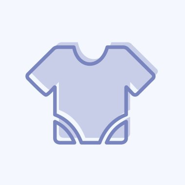 Simge Bebek Gömleği - İki Ton Biçimi - Basit illüstrasyon, Tasarım şablonu vektörü, baskılar, posterler, reklamlar, duyurular, bilgi grafikleri vs..