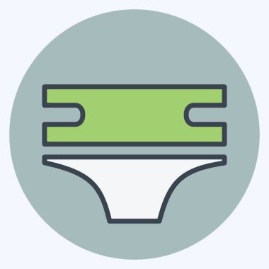 Simge Bezi 2 - Renk Eşleştirme Biçimi - Basit illüstrasyon, Tasarım şablonu vektörü, baskılar, posterler, reklamlar, duyurular, bilgi grafikleri vs..