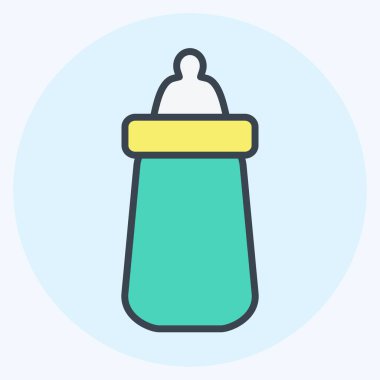 Simge Sütü Şişesi 2 - Renk Eşi Biçimi - Basit illüstrasyon, Tasarım şablonu vektörü, baskılar, posterler, reklamlar, duyurular, bilgi grafikleri vs..