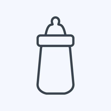 Simge Sütü Şişesi 2 - Satır Biçimi - Basit illüstrasyon, Tasarım şablonu vektörü, baskılar, posterler, reklamlar, duyurular, bilgi grafikleri vs..